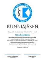 Seura palkitsee ansioituneimmat sukeltajat kunniajäsenyydellä.